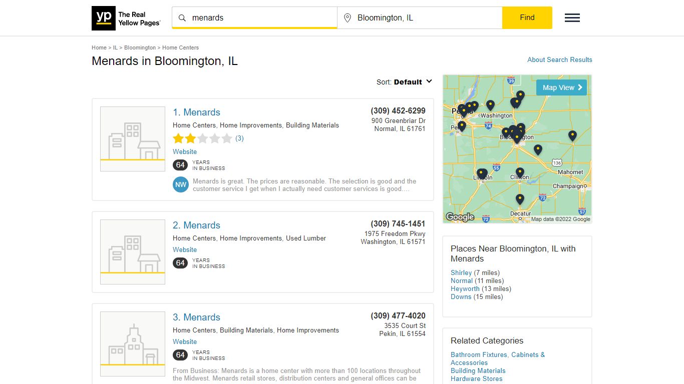 Menards Locations & Hours Near Bloomington, IL - YP.com